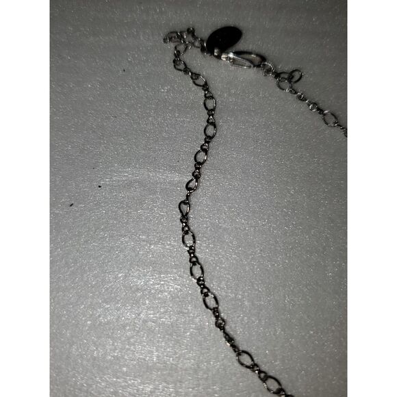 A Cookie Lee Ankle Bracelet Pink Rhinestone Flower Charm Silver Tone Chain - Picture 3 of 11